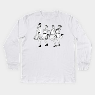 Flapper Time! Kids Long Sleeve T-Shirt